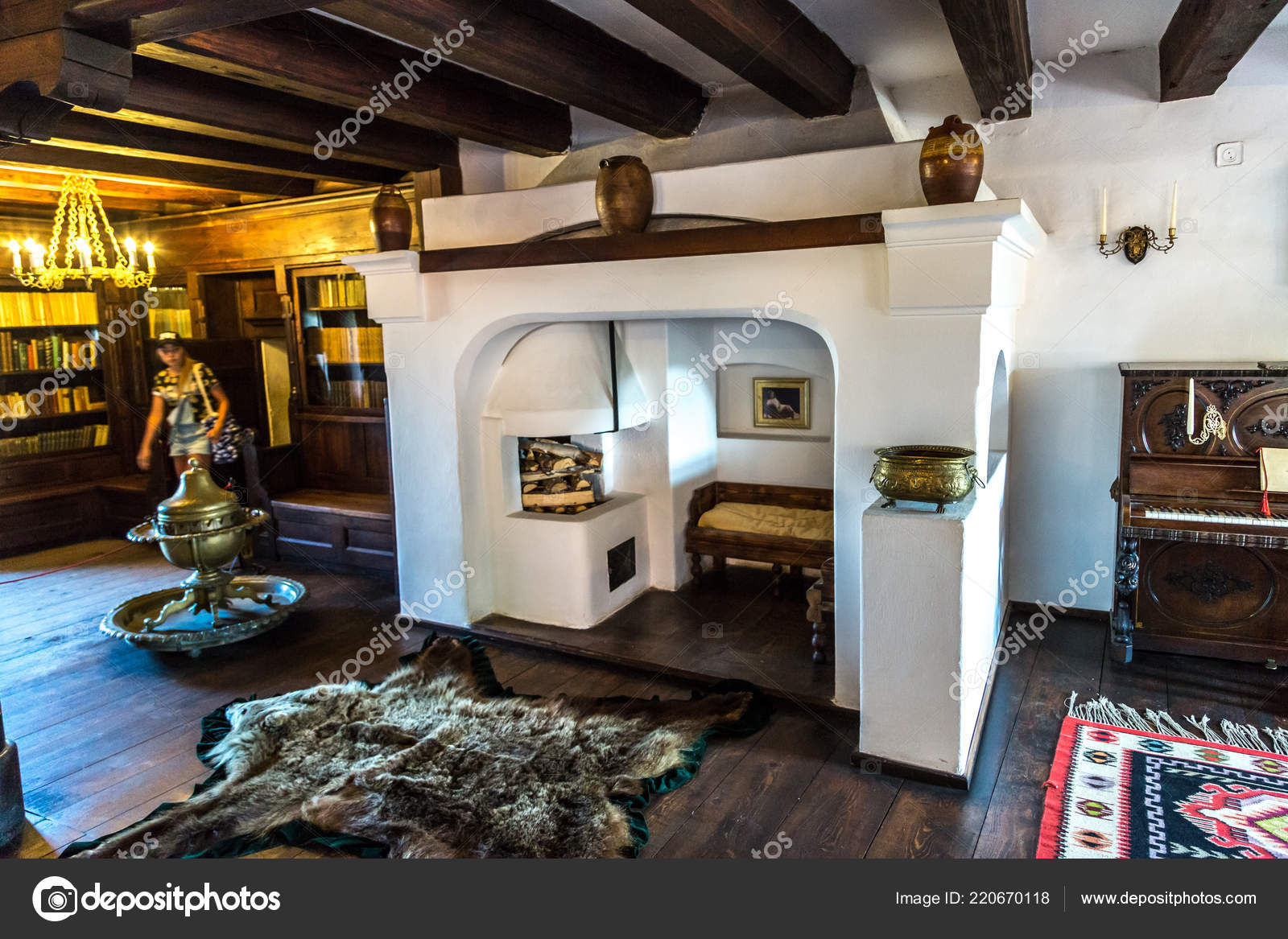 Transylvania Romania June 2015 Interior Bran Castle Dracula