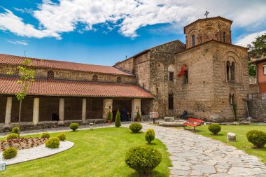 Ohrid, Makedonya - 22 Haziran 2016: St. Sofya kilisede bir güzel yaz günü, Makedonya Cumhuriyeti Ohri