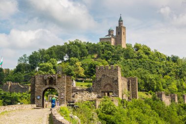 Veliko Tarnovo, Bulgaristan - 19 Haziran 2016: Tsarevets kalede bir güzel yaz günü, Bulgaristan Veliko Tarnovo