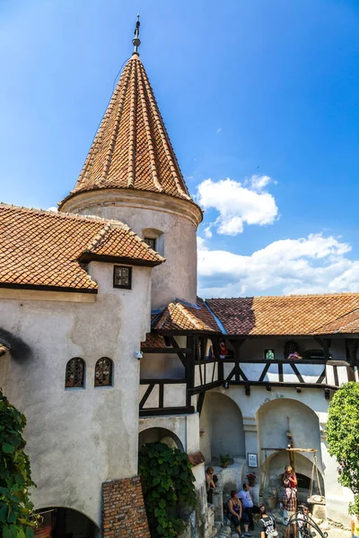 Transsilvanien Rumänien Juni 2015 Kleieschloss Innenhof Einem Sommertag Transsilvanien Rumänien — Stockfoto