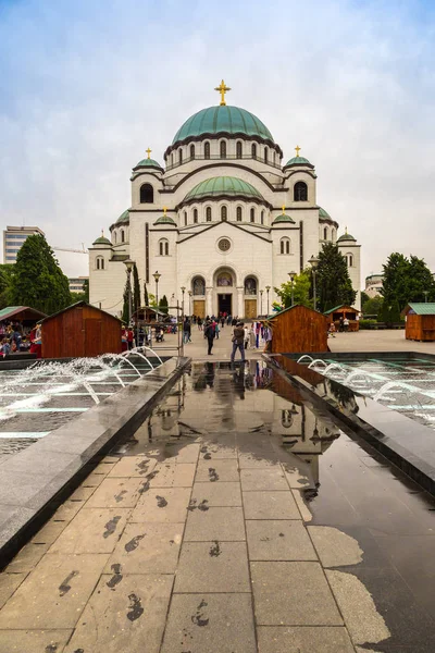 Belgrada Serbia Junio 2016 Iglesia Ortodoxa Serbia San Sava Belgrado — Foto de Stock