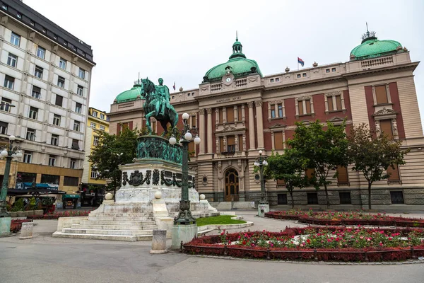 Belgrade Servië Juni 2016 Standbeeld Van Prins Michael Het Plein — Stockfoto