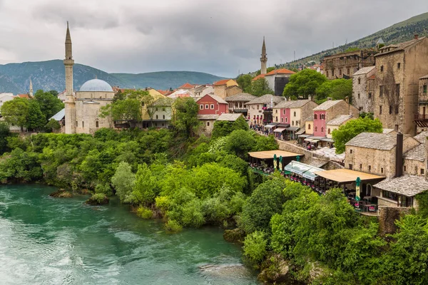 Mostar Bosznia Hercegovina 2016 Június Mostar Történelmi Központjának Egy Szép — Stock Fotó