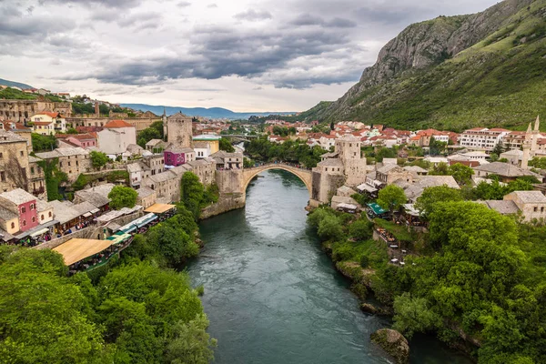 Μόσταρ Βοσνία Ερζεγοβίνη Ιουνίου 2016 Παλιά Γέφυρα Του Μόσταρ Μια — Φωτογραφία Αρχείου