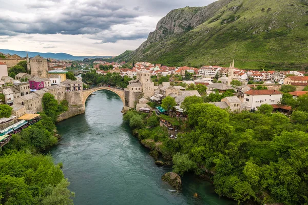 Mostar Bosznia Hercegovina 2016 Június Régi Híd Mostar Egy Szép — Stock Fotó