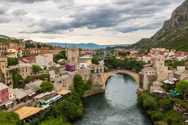 Mostar Bosnië Herzegovina Juni 2016 Oude Brug Mostar Een Mooie — Stockfoto