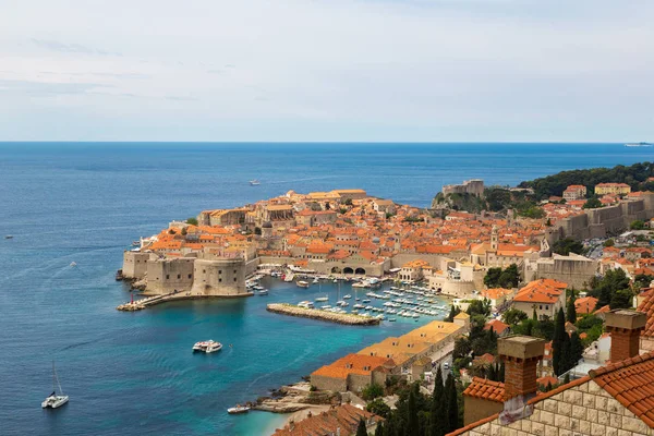 Dubrovnik Croatia June 2016 Aerial View Old City Dubrovnik Beautiful — Stock Photo, Image