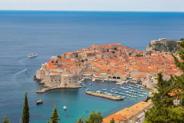 Dubrovnik Horvátország 2016 Június Légi Nézd Régi Város Dubrovnik Egy — Stock Fotó