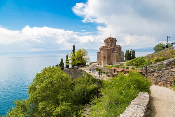 Ochryda Macedonia Czerwca 2016 Jovan Cerkiew Kościół Ohrid Piękny Letni — Zdjęcie stockowe