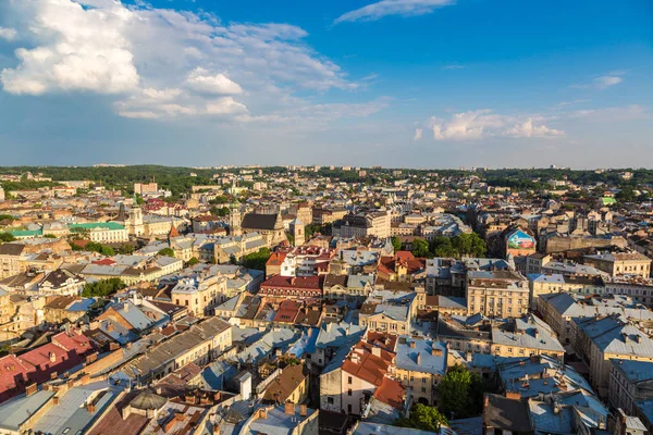 Lviv Ukraine Juin 2016 Vue Panoramique Lviv Par Une Belle — Photo