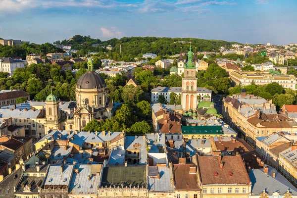 Lviv Ucrânia Junho 2016 Vista Panorâmica Lviv Belo Dia Verão — Fotografia de Stock