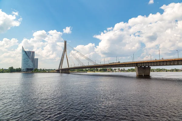 Riga Lettland Juni 2016 Vansu Brücke Ehemalige Gorki Brücke Über — Stockfoto