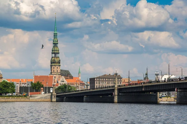 Riga Letonia Junio 2016 Vista Panorámica Del Casco Antiguo Riga — Foto de Stock