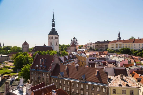 Tallinn Estonya Haziran 2016 Havadan Görünümü Tallinn Eski Şehirde Bir — Stok fotoğraf