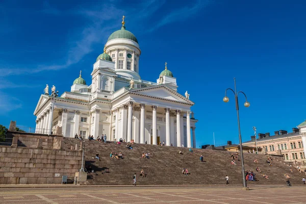 Helsinki Finlandiya Haziran 2016 Helsinki Katedrali Bir Güzel Yaz Günü — Stok fotoğraf