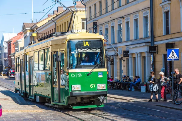 Helsinki Finlandia Junio 2016 Transporte Público Tranvía Retro Helsinki Hermoso —  Fotos de Stock