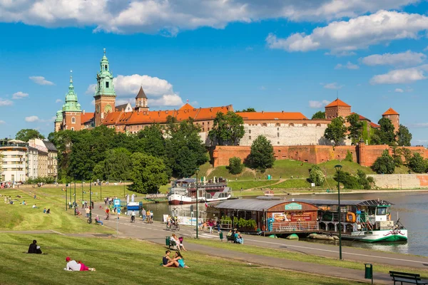 Krakow Polen Juni 2016 Koninklijke Kasteel Wawel Krakau Een Mooie — Stockfoto