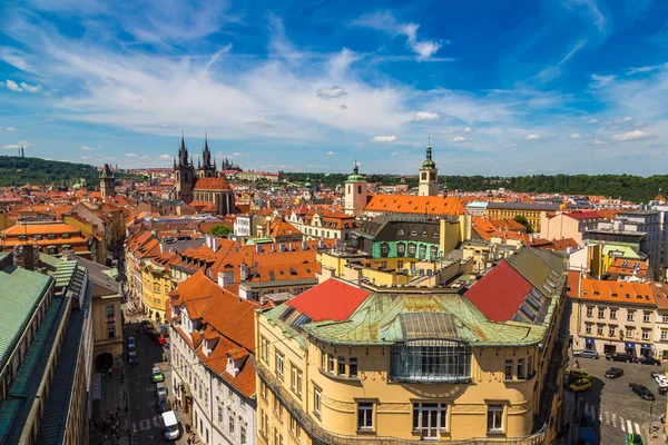 Prag Tjeckien Juni 2016 Panorama Flygfoto Över Prag Vacker Sommardag — Stockfoto