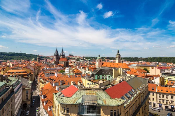 Praga Republika Czeska Czerwca 2016 Panoramiczny Widok Lotu Ptaka Praga — Zdjęcie stockowe