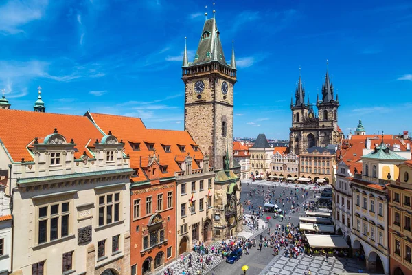 Praga República Checa Junio 2016 Vista Aérea Panorámica Plaza Ciudad — Foto de Stock