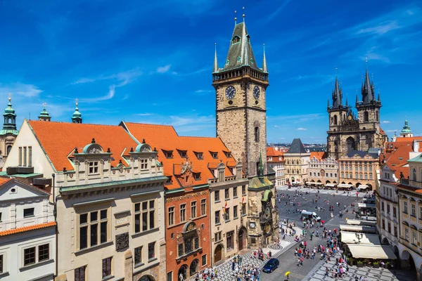 Prague República Checa Junho 2016 Vista Aérea Panorâmica Praça Cidade — Fotografia de Stock