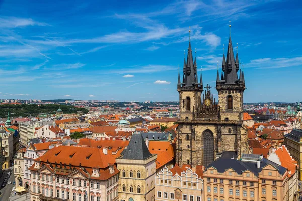Prague Çek Cumhuriyeti Haziran 2016 Hava Panoramik Eski Şehir Meydanı — Stok fotoğraf