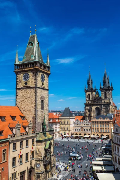 Praga República Checa Junio 2016 Vista Aérea Panorámica Plaza Ciudad — Foto de Stock