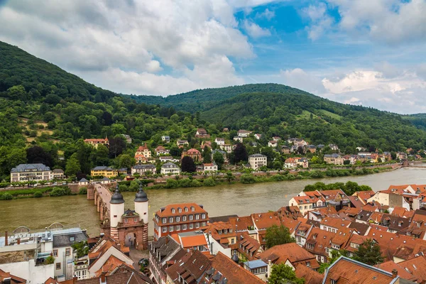 Heidelberg Niemcy Czerwca 2016 Panoramiczny Ptaka Heidelbergu Piękny Letni Dzień — Zdjęcie stockowe