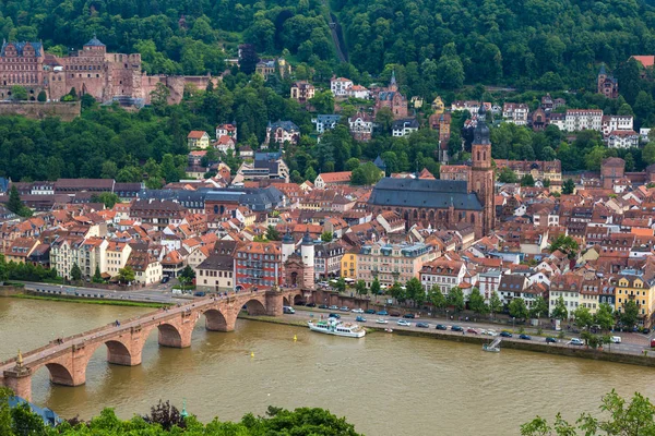 Heidelberg Německo Června 2016 Panoramatické Letecký Pohled Heidelbergu Krásný Letní — Stock fotografie