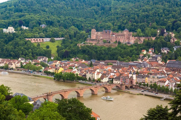 Heidelberg Německo Června 2016 Panoramatické Letecký Pohled Heidelbergu Krásný Letní — Stock fotografie