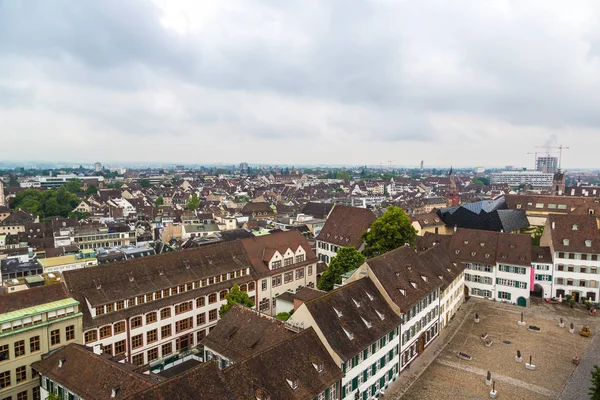 Basilej Švýcarsko Června 2016 Panoramatické Letecký Pohled Basel Krásný Letní — Stock fotografie