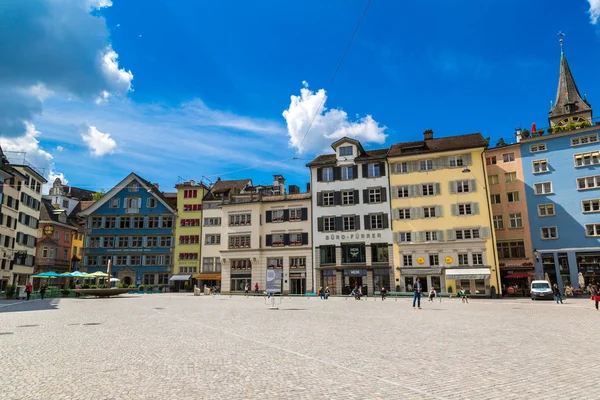 Zurich Suiza Junio 2016 Calle Parte Histórica Zurich Hermoso Día — Foto de Stock