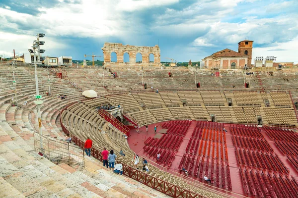 Verona Italia Junio 2016 Verona Arena Anfiteatro Romano Verona Hermoso — Foto de Stock