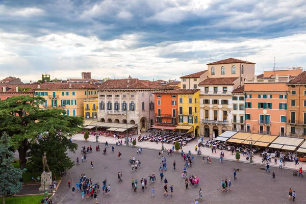 Верона Италия Июня 2016 Панорамный Вид Воздуха Верону Прекрасный Летний — стоковое фото