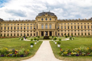 Würzburg, Almanya - 18 Haziran 2016: Bir güzel yaz günü, Almanya Würzburg Residenze sarayda