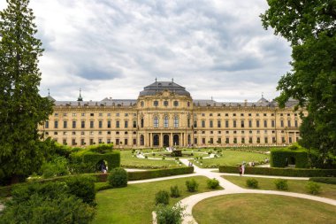 Würzburg, Almanya - 18 Haziran 2016: Bir güzel yaz günü, Almanya Würzburg Residenze sarayda