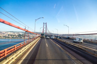 Lisbon, Portekiz - 12 Haziran 2016: Köprü 