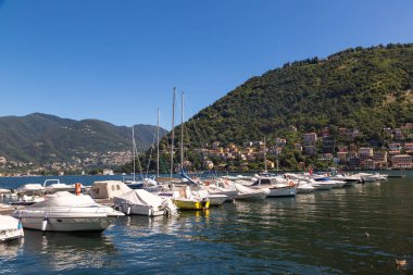 Como, İtalya - 12 Haziran 2016: Lake Como İtalya güzel yaz gün