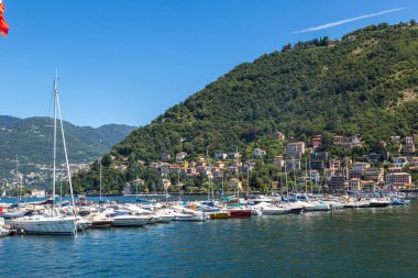 Como, İtalya - 12 Haziran 2016: Lake Como İtalya güzel yaz gün