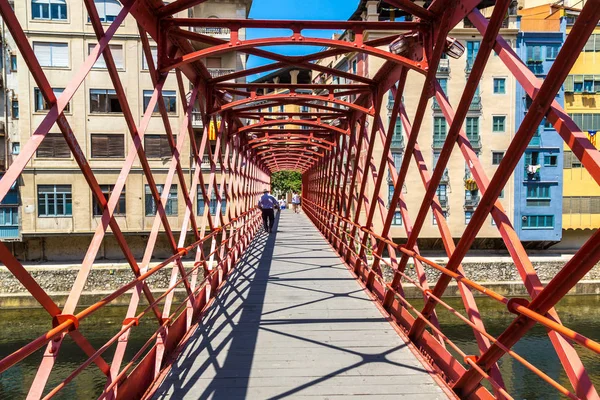 Girona Spagna Giugno 2016 Ponte Ferro Rosso Ponte Eiffel Girona — Foto Stock