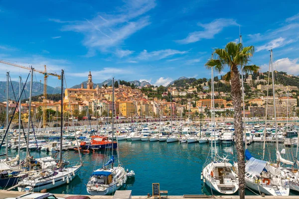 Menton Francia Junio 2016 Colorido Casco Antiguo Playa Menton Riviera — Foto de Stock