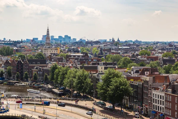 Amsterdam Países Bajos Junio 2016 Vista Aérea Panorámica Ámsterdam Hermoso — Foto de Stock