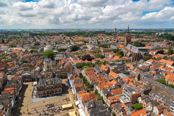 Delft Hollanda Haziran 2016 Panoramik Hava Görünümünde Delft Bir Güzel — Stok fotoğraf