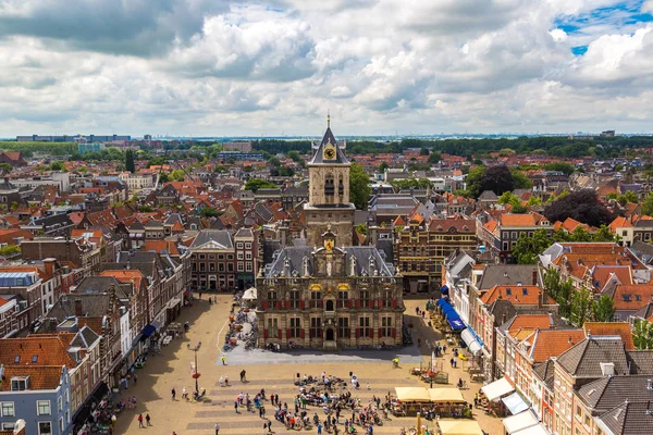 Дельфт Нідерланди Червня 2016 Панорамний Вид Delft Один Прекрасний Літній — стокове фото