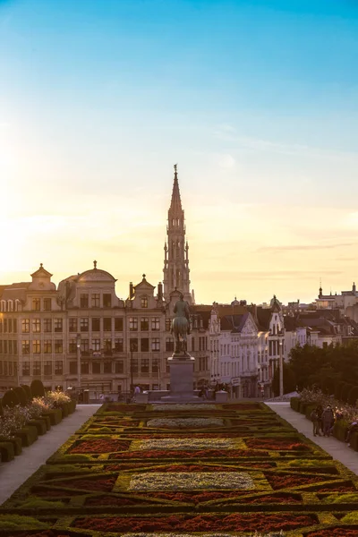 Брюссель Бельгія Червня 2016 Міський Пейзаж Брюссель Красиву Літню Ніч — стокове фото