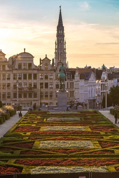 Brusel Belgie Června 2016 Panoráma Bruselu Krásné Letní Noci Belgie — Stock fotografie