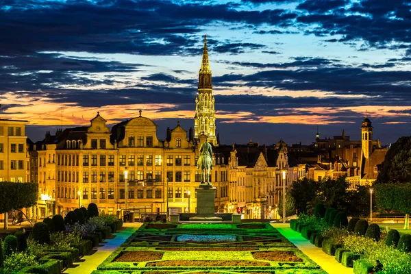 Bryssel Belgien Juni 2016 Stadsbilden Bryssel Vacker Sommarnatt Belgien — Stockfoto