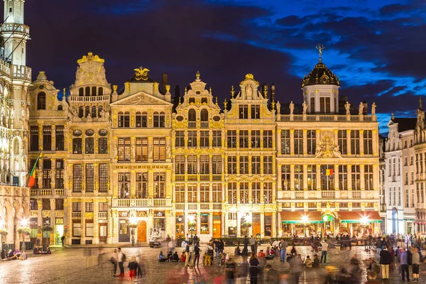 Bruselas Bélgica Junio 2016 Grand Place Bruselas Una Hermosa Nigth — Foto de Stock