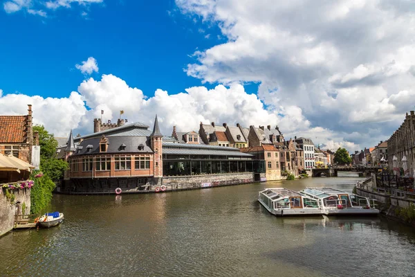 Gent Belgien Juni 2016 Kanal Der Altstadt Gent Einem Schönen — Stockfoto