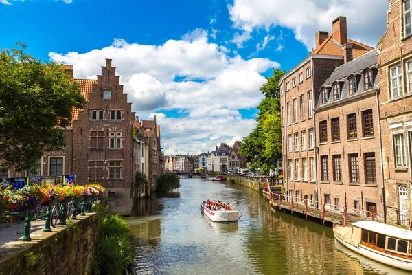 Гент Бельгия Июня 2016 Канал Старом Городе Гента Прекрасный Летний — стоковое фото